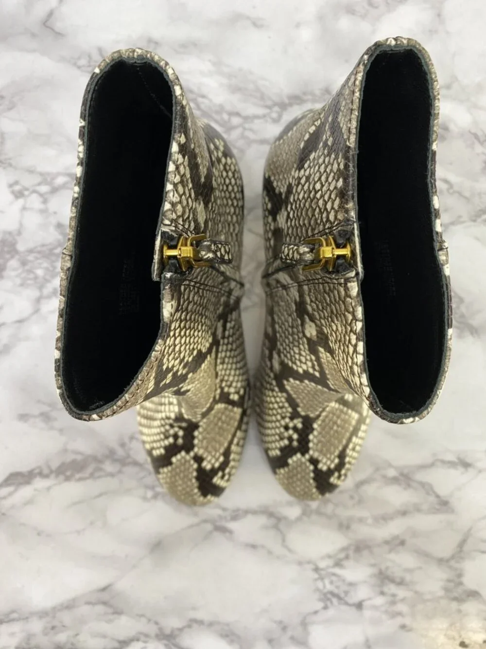 Tory Burch Women's Kira animal print black & White Boot Size 7 M